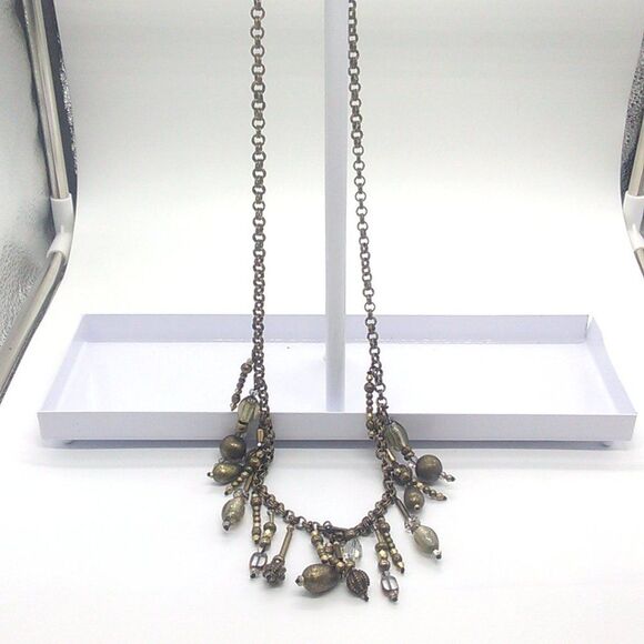 Chico's Antiqued Bronze Tone Statement Necklace - Picture 5 of 10